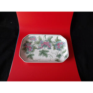 Unbranded Grape Serving Dish White Green